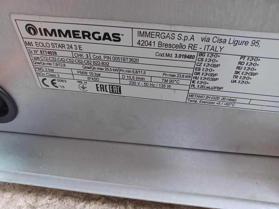 Centrala termica immergas Eolo Star