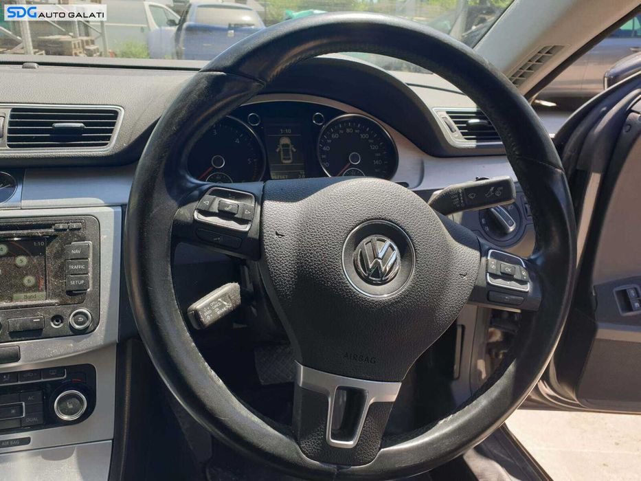 Volan din Piele in 3 Spite Fara Airbag Volkswagen Passat B7 2010 - 2015 [Q3666]