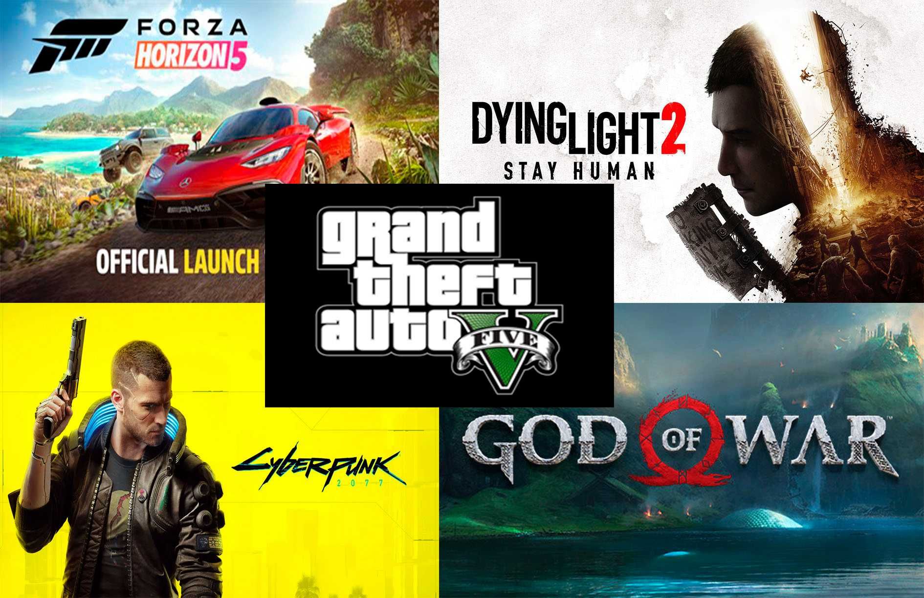 Комплект GTA 5, Cyberpunk 2077, Forza Horizon 5, God of War игры на ПК ...