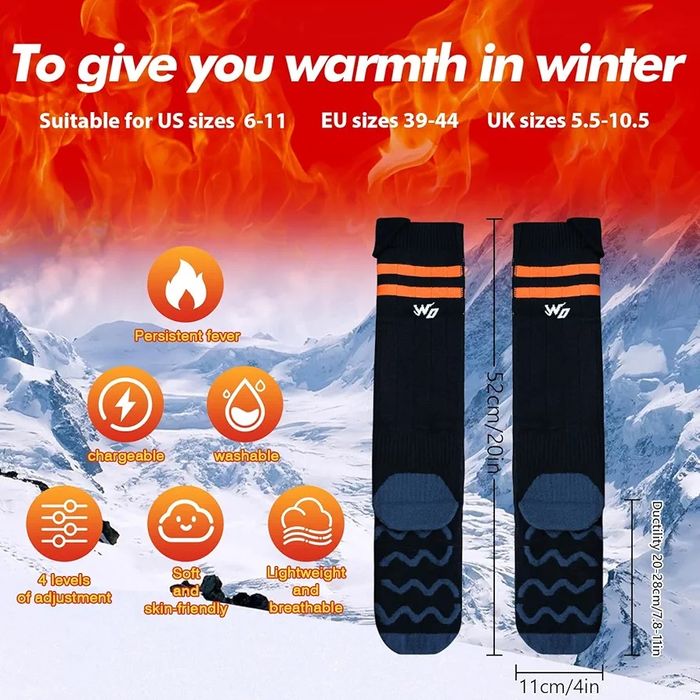 Șosete încălzite Wndy's dream cu baterie 5000mAh Sigilat!