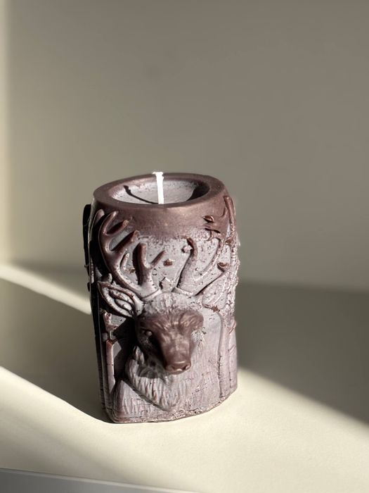 Свеча олень на Новый год