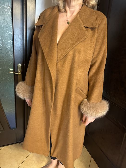 Palton Stofa Lana Blana Naturala