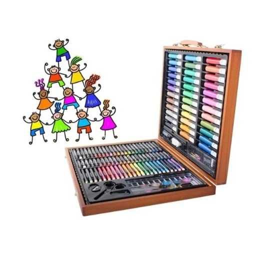 Tuca pentru desenat in cutie eleganta di lemn