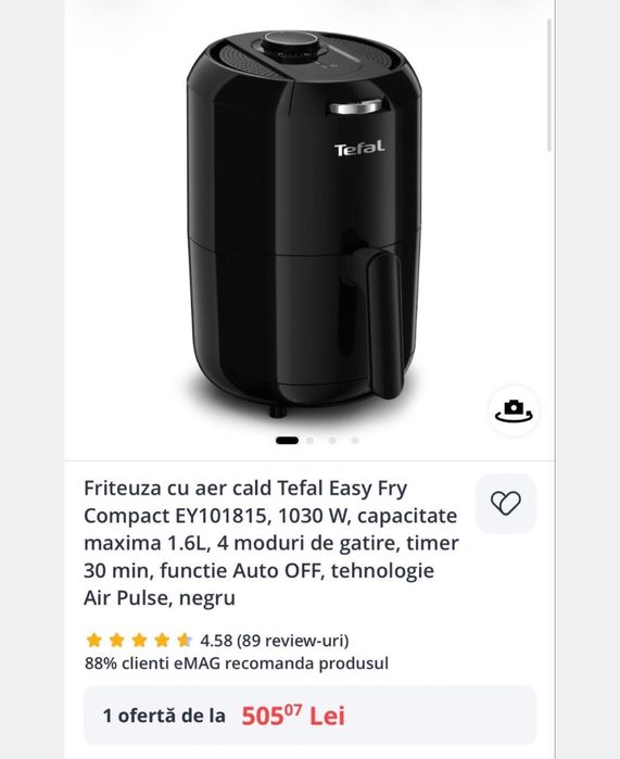 Vand Friteuza Tefal Easy Fry