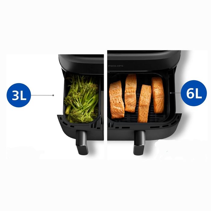 Фритюрник  Philips Dual Basket 3000- 2750W,9л,2 кошници, 8 програми