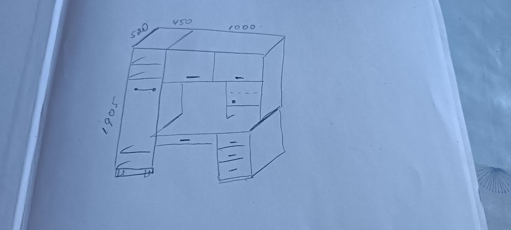 Продом компьютерный стол с пеналом