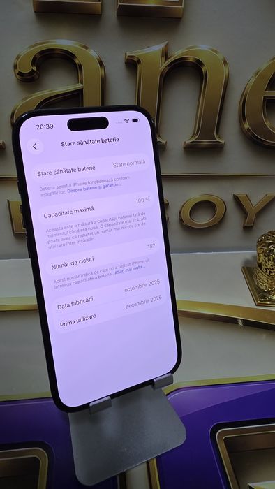iPhone 16 Black 5G 128GB Baterie:100%.Preṭ fix! CA NOU