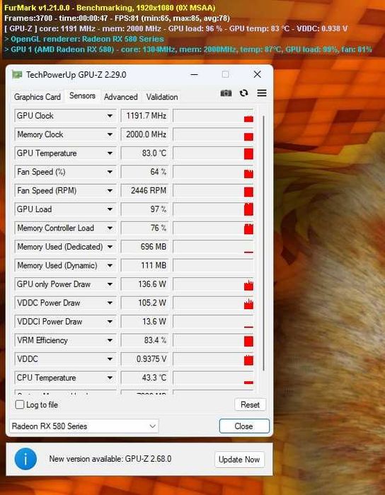 видеокарта AORUS RX 580 8GB