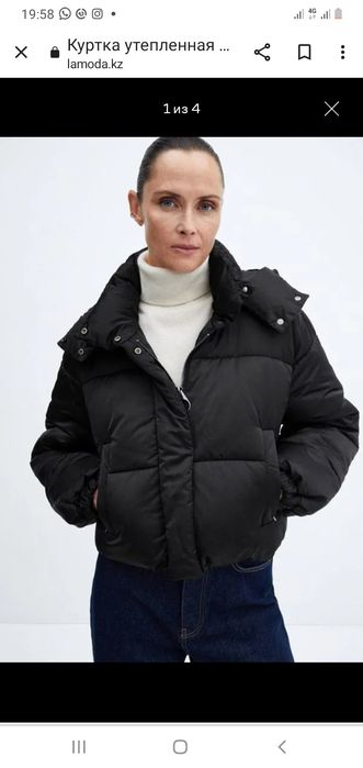 Mango satin черная короткая демисезон