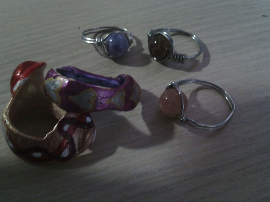 Обеци от морски миди, бижута с полускъпоценни камъни