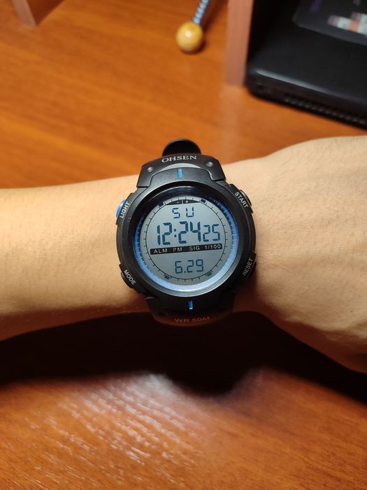 Электронные спортивные часы OHSEN WR50M, водозащита 50 м