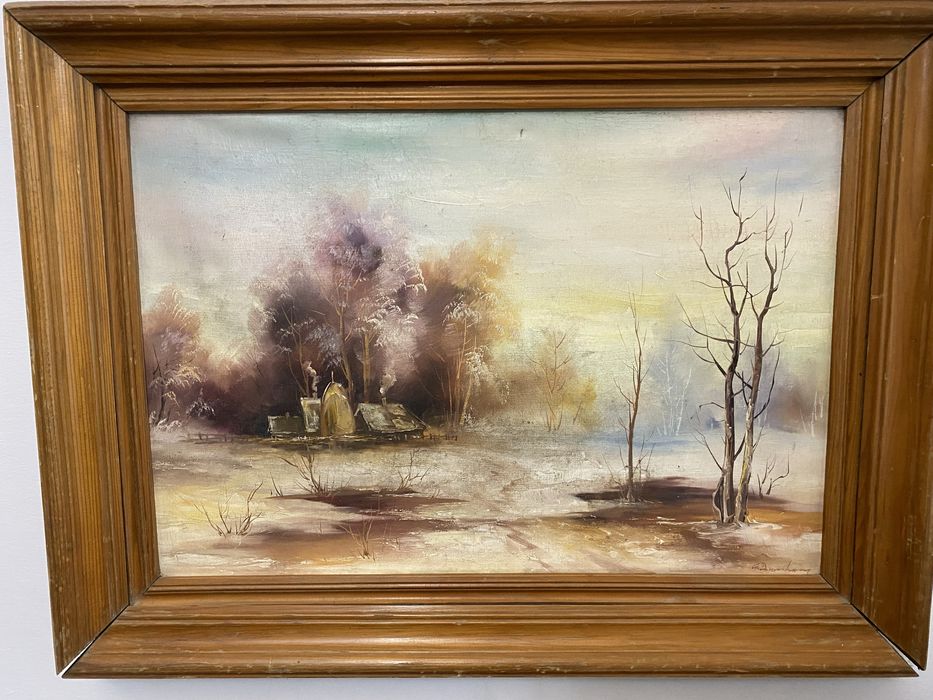 tablou vintage ulei - pinza