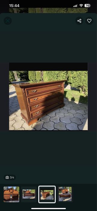 Pat lemn masiv, noptiere, comoda, somiera inclusa