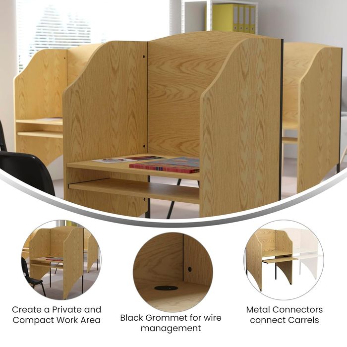 Бюро за компютър, лаптоп, учебно бюро за дома, класната стая, цвят дъб