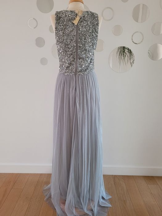 Rochie ocazie cu paiete si tulle lunga 38