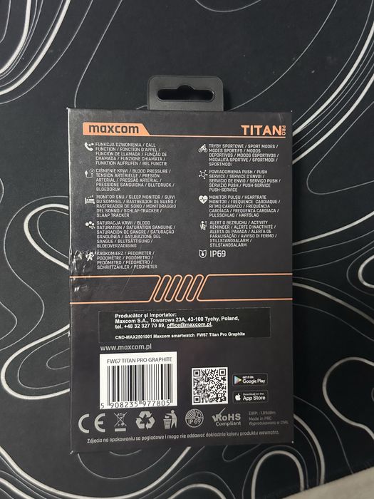 Smartwatch Maxcom Titan Pro Black Grey