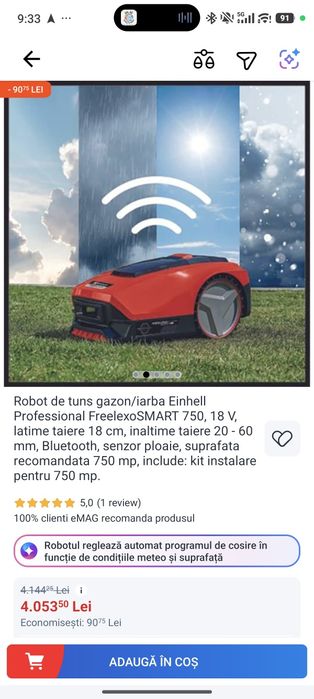 Vând robot tuns iarba