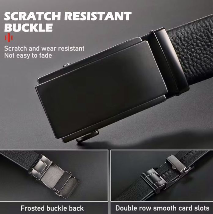 Мъжки официални колани с изчистена геометрия на катарамата в 3 версий!