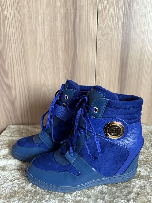 Синие кеды-ботинки