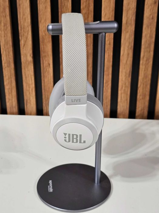 Casti wireless Bluetooth Over Ear JBL Live650BTNC  Gri/albe