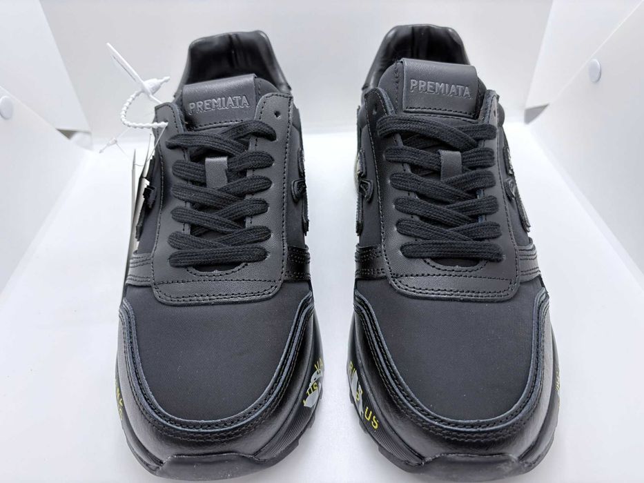 Premiata 483 Negru Verificare Colet Premium Sneakers