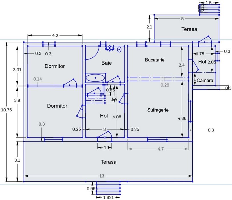 CASA  IN CUCI + 1 ha teren