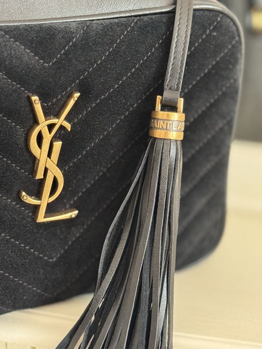 Saint Laurent YSL Lou Camera Bag бархат / кожа, оригинал