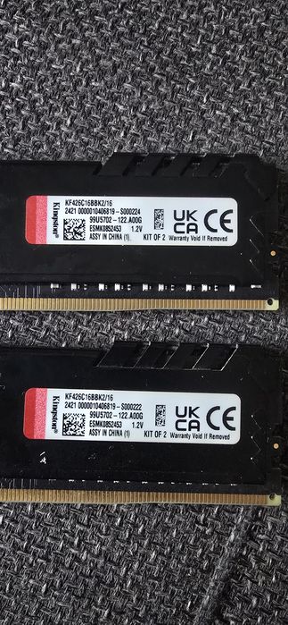Memorie Ram Kingston Fury Beast Kit 16Gb ( 2 x 8Gb )Ddr4 2666 MHz CL16