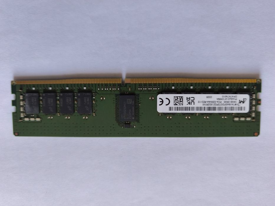 4× 16GB Micron DDR4-3200 ECC RDIMM – 64GB Total – Server / Workstation