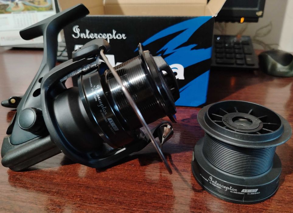 Макара Okuma Interceptor и сподове Диамант  360