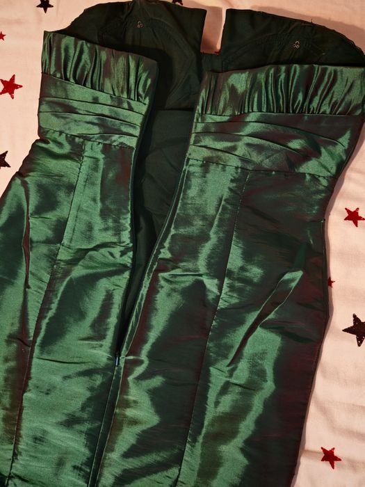 Rochie eleganta, verde smarald, tip sirena