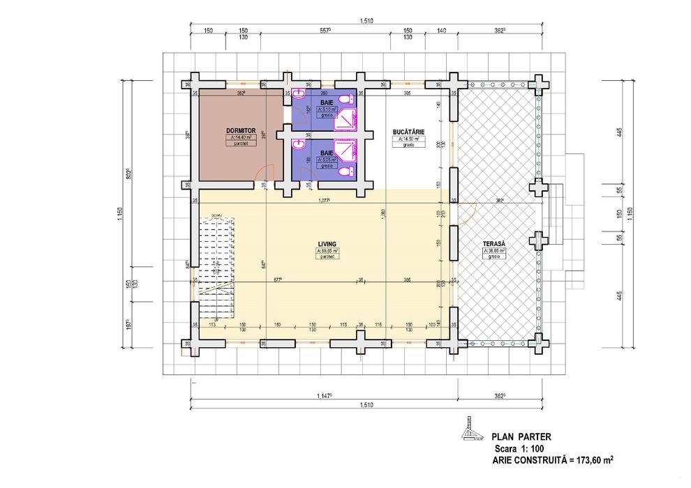 Vand cabana lemn rotund