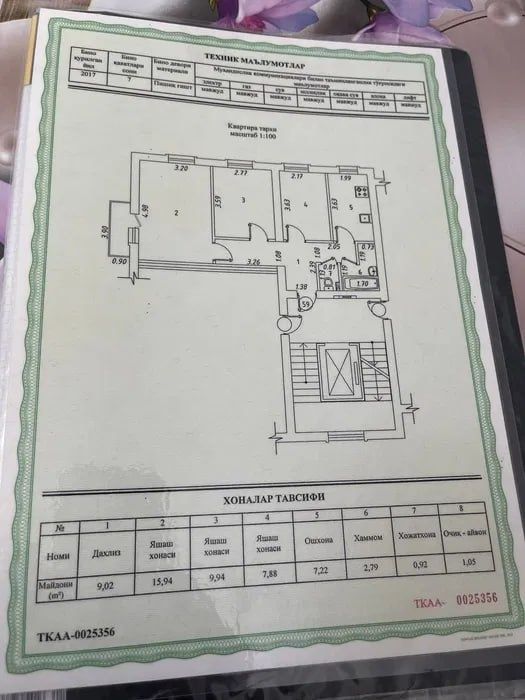 Сергели 7А. 3/6/7 57 м² 4-станция Метро продаётся квартира