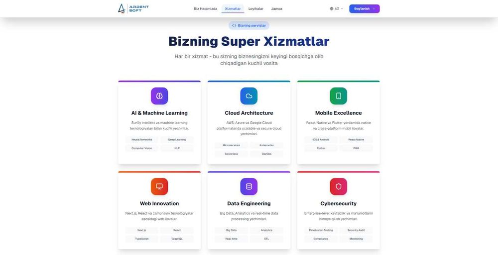 ArdentSoft IT kompaniyasi.
