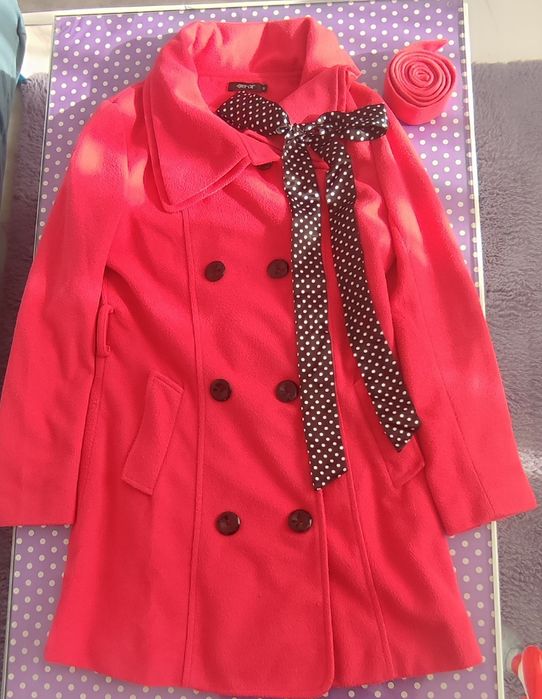 Манто в бонбонено розово