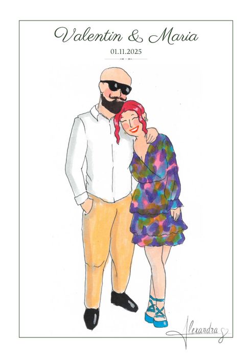 Ilustrații live pt. nunta, botez, cununie, majorat, eveniment privat