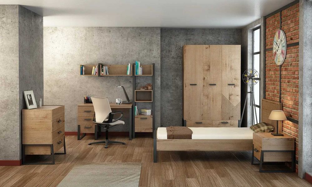 Стеллаж в стиле лофт «Оскар» (Скарлетт)