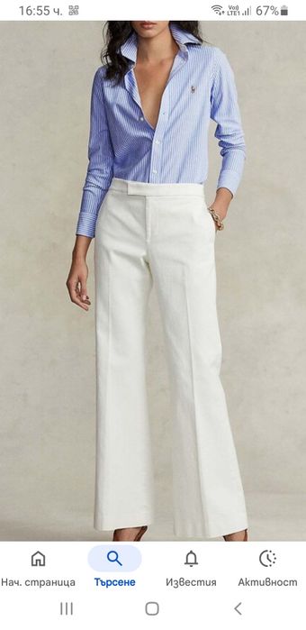 POLO Ralph Lauren Oxford Stripe Knit Cotton M НОВО ОРИГИНАЛ Дамска Риз