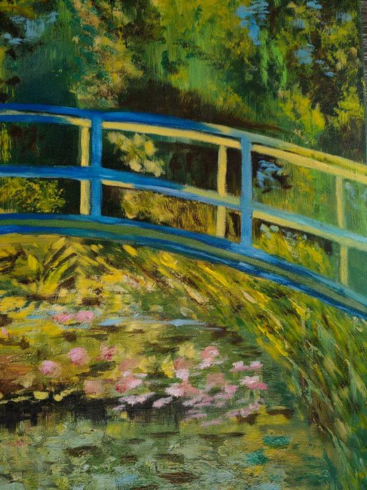 Vand tablou - inspiratie Claude Monet - Nuferi 80x80 cm