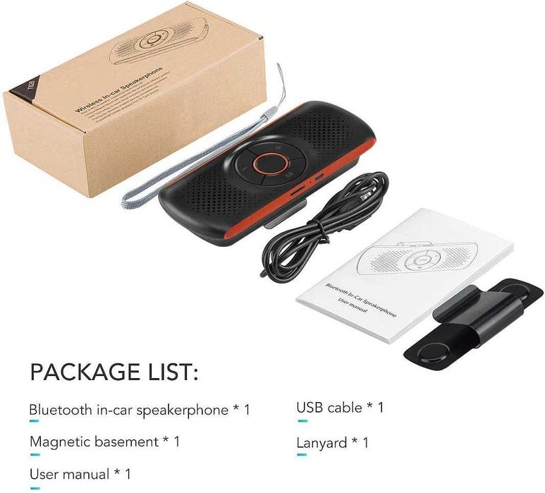 Bluetooth Handsfree Високоговорител за кола – Гласов контрол