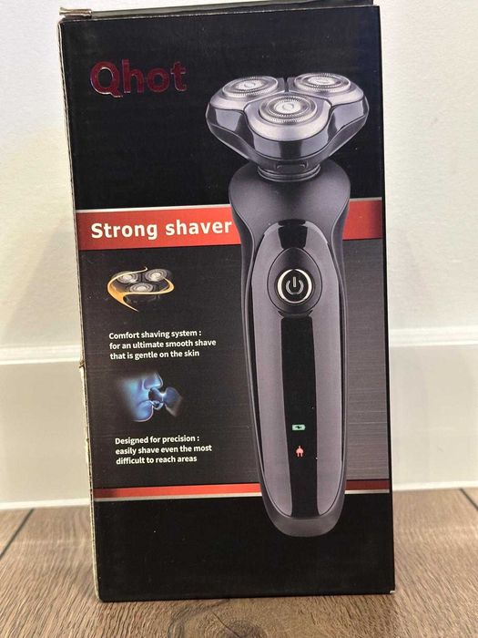 Aparat de ras electric Qhot 4D 360°, 3 capete, USB