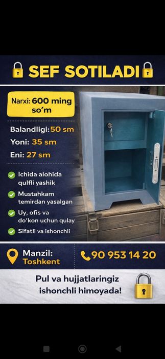 Sef pular va qimatbaho buyumlar uchun