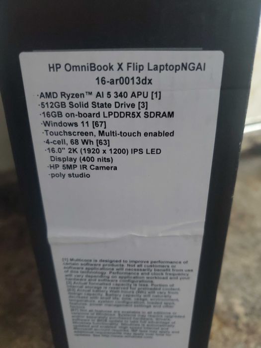 Нов HP Omnibook Copilot  X Flip 2 in1 Touch screen