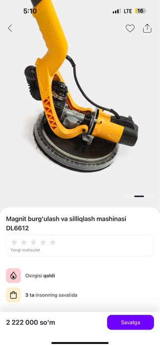 magnitni burg’ulash va silliqlaw mawi asi