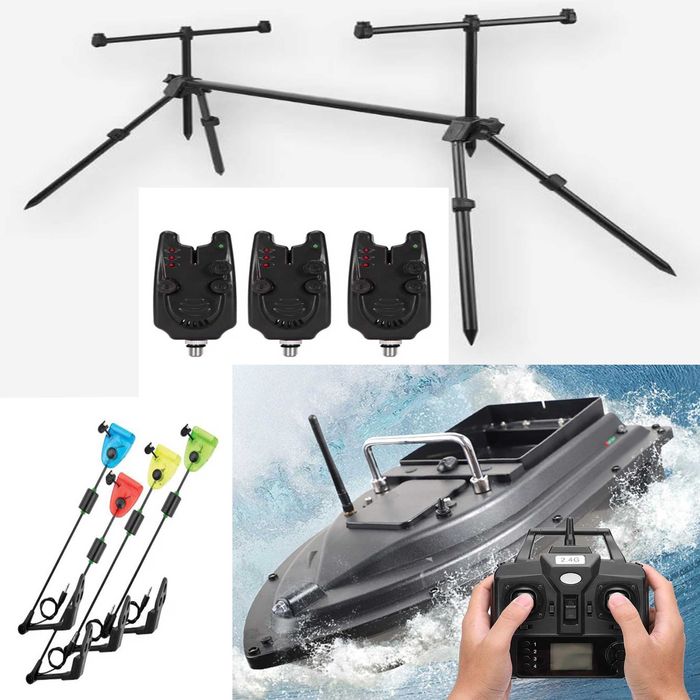 НОВА ЛОДКА за ЗАХРАНКА с GPS. СИГНАЛИЗАТОРИ Обтегачи за риболов.Стойка