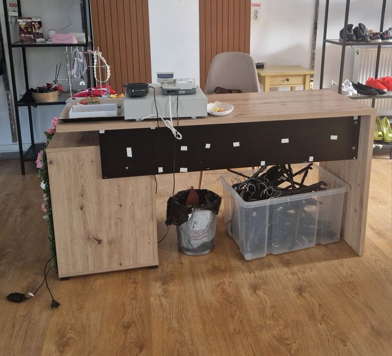 Receptie/Birou modular versatil din PAL gros (în L sau drept)