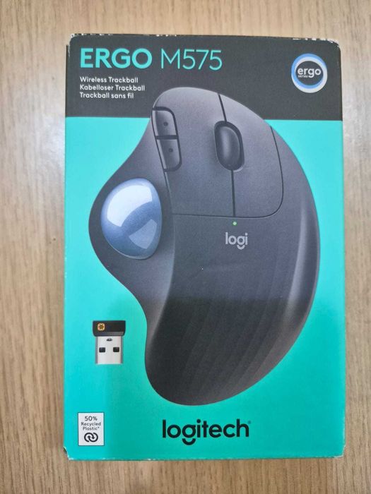 Mouse ergonomic wireless Logitech Ergo M575 Trackball Negru