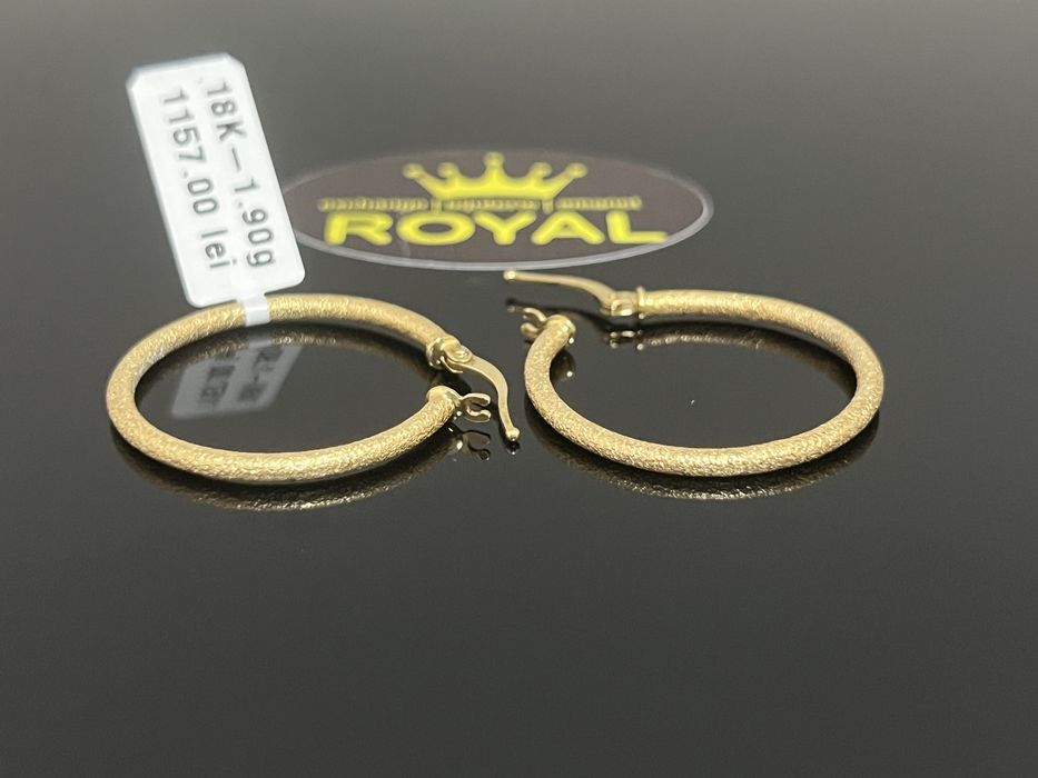 Bijuteria Royal CB : Cercei dama aur 18K 750  1,90 grame