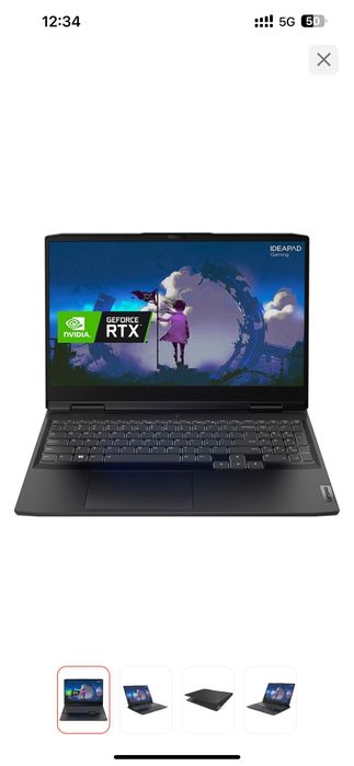 Ноутбук Lenovo ideapad gaming 3 16/8 Гб/ SSD 512 Гб/ DOS/ 15IAH7