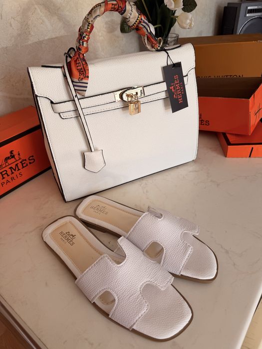 Дамска чанта Hermes Birkin бяла